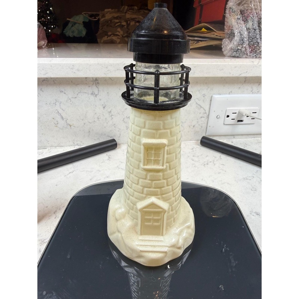 Vintage Old Spice Lighthouse Decanter After Shave Bottle Shulton Avon Glass 6oz‎
